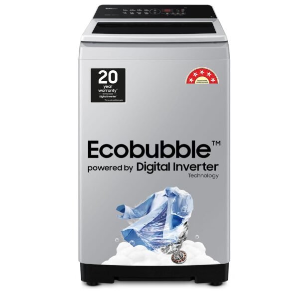 SAMSUNG 7 kg 5 star, Ecobubble, Digital Inverter, Fully Automatic Top Load Washing Machine