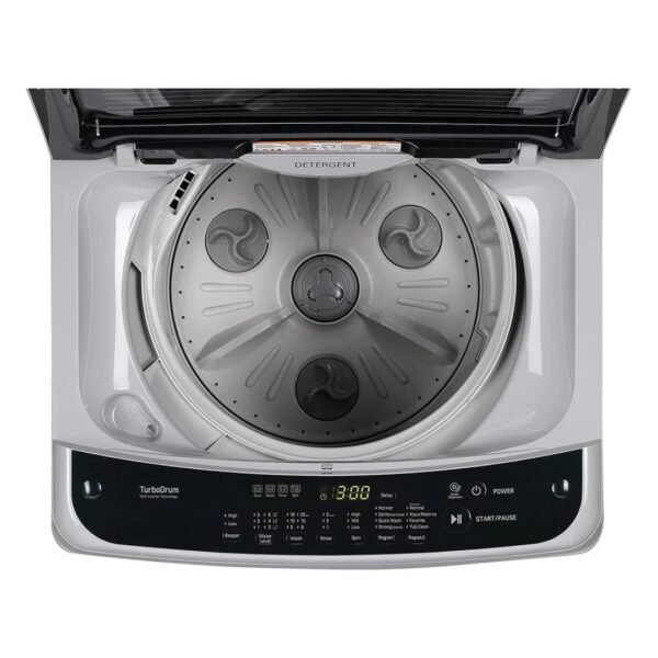 LG 8Kg Top Load Washing Machine, Middle Free Silver - Image 2