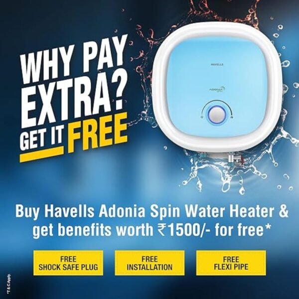 HAVELLS 25 L Storage Water Geyser, Adonia Spin-Vertical - Image 2