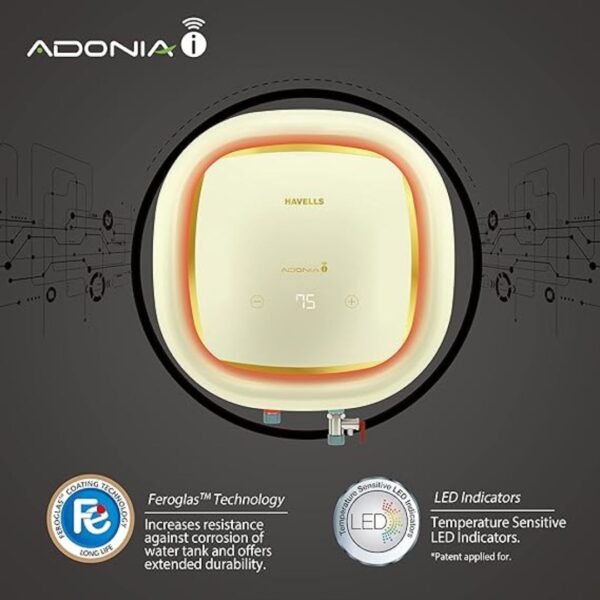 HAVELLS 25 L Storage Water Geyser, Adonia I-Vertical - Image 3