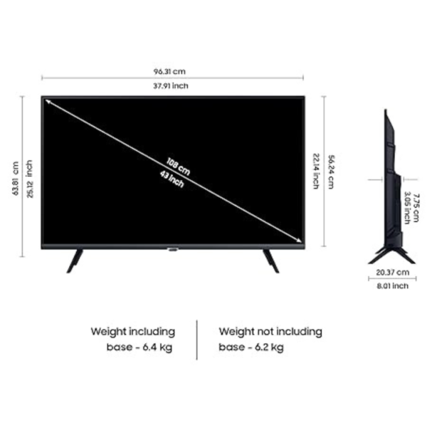 Samsung 108 cm (43 inches) Full HD Smart LED TV UA43T5450AKXXL - Image 2