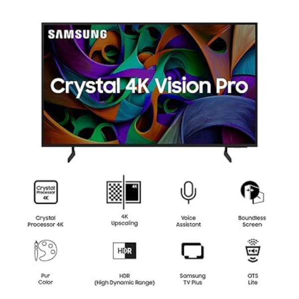 Samsung 108 cm (43 inches) Crystal 4K Vision Pro Ultra HD Smart LED TV UA43DUE76AKLXL - Image 2