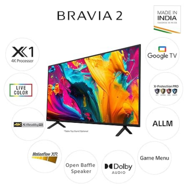 Sony BRAVIA 2 Series 126 cm (50 inches) 4K Ultra HD Smart LED Google TV K-50S20B - Image 3