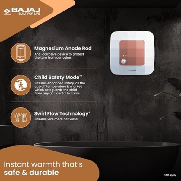 BAJAJ 10 L Storage Water Geyser| Maestro| Vertical - Image 3