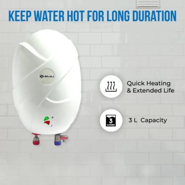 BAJAJ 3 L Instant Water Geyser| Ivora| Vertical - Image 3