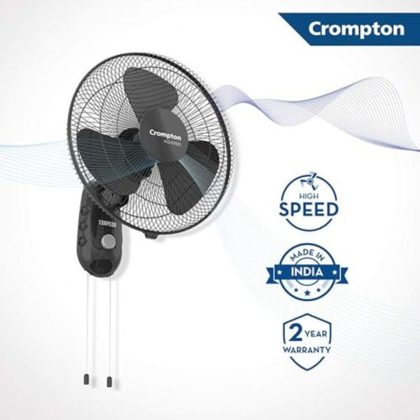 Crompton Highspeed Torpedo Wall Mount Fan - Image 3