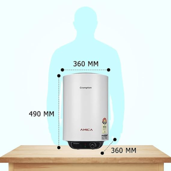 Crompton 15 L Storage Water Geyser, Amica-Vertical - Image 2