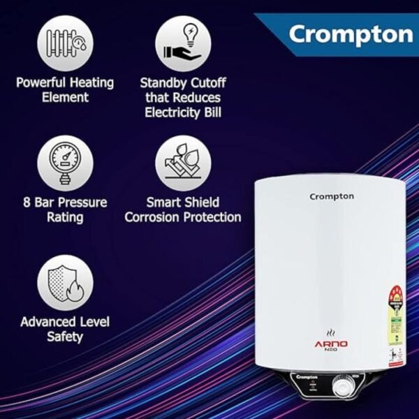 Crompton 10 L Instant Water Geyser | Arno Neo | Vertical - Image 2