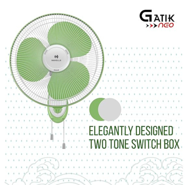 HAVELLS Gatik Neo 400 mm 3 Blade Wall Fan  ( - Image 4
