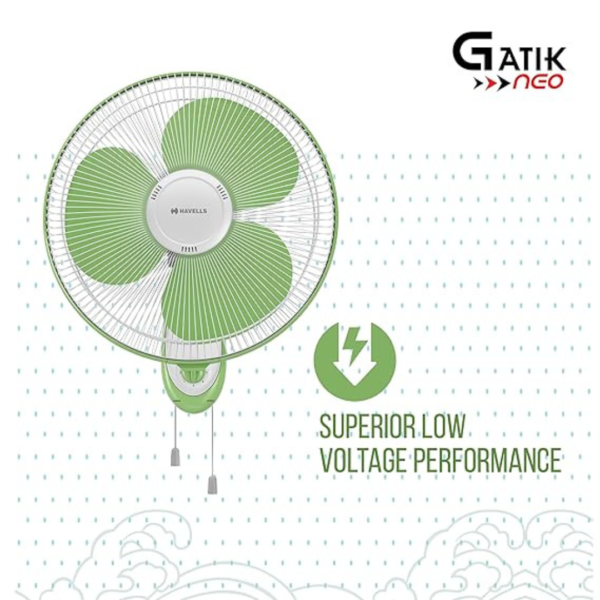 HAVELLS Gatik Neo 400 mm 3 Blade Wall Fan  ( - Image 5