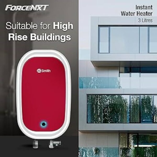 AO Smith 3 L Instant Water Geyser| ForceNXT| Vertical - Image 2