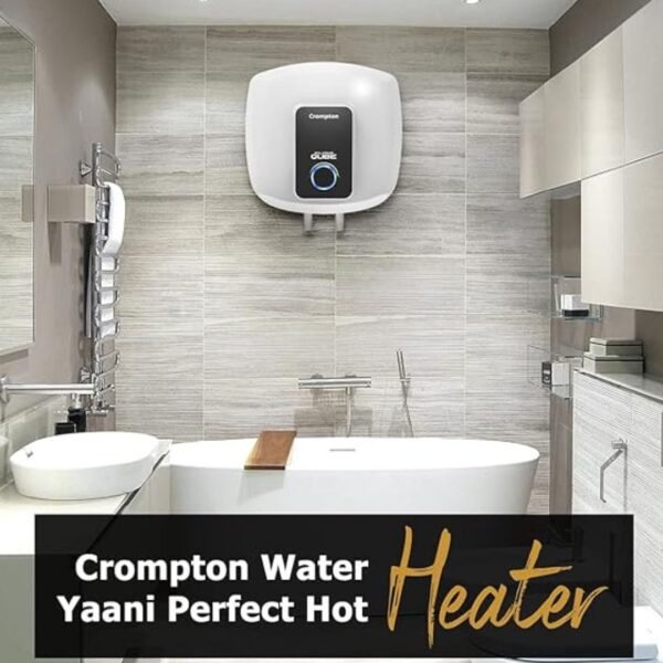 Crompton 10 L Storage Water Geyser, Solarium Qube-Vertical - Image 3