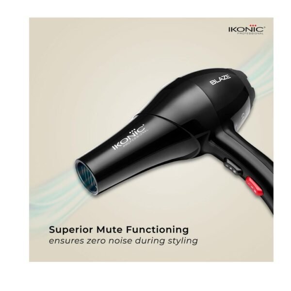 Ikonic Professional Blaze Hair Dryer (2000 W, Black)