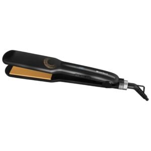 Havells HS4122 Keratin Wide Plate Hair Straightener with Digital Display & Adjustable Temperature; Heats Up Fast; for All Hair Types; Worldwide Voltage Compatible (Black)