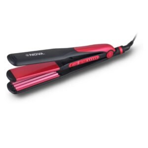 NOVA 2 in 1 NHS 801 Hair Straightener  (Black, Pink)