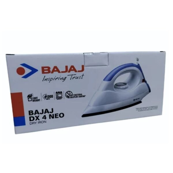 Bajaj Neo 1000W DX 4 Plastic Dry Iron - Image 2