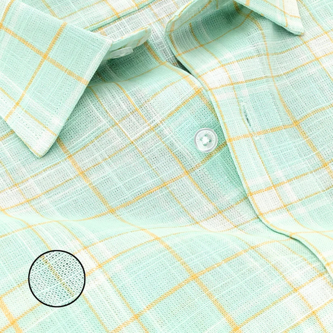 Premium White Yellow Cotton Shirt